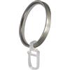 Anello piatto con gancio per bastone tenda acciaio Ø 3,4 cm 10 pz