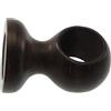 Supporto bastone tenda monoblocco chiuso noce Ø 28 mm