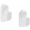 Appendiabiti Junior in plastica bianco 2 pz