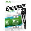 Energizer Pila ricaricabile Energizer EXTREME RECH AAA Mini Stilo 2 pz