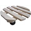 - Carrello per piante rigato tondo in faggio naturale Ø 30x30 cm