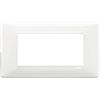 Placca Vimar Plana 4 moduli reflex neve