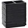 Portaspazzolini Quadrotto in resina nero