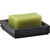 Portasapone bagno Quadrotto in resina nero