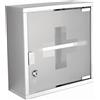 Armadietto con chiave Mayday in acciaio inox e vetro 30x30x12 cm