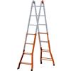 Scala telescopica in acciaio multifunzione Peppina FE 4+5 gradini P max 100 kg