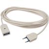 H05VV-F 2 x 0,75 mm² prolunga con spina e presa 10 A 2P 5 m bianca