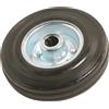 Ruota in gomma intera con cerchione in metallo 125x37x15 mm