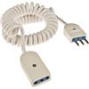 H05VVH8-F 3 mm x 0,75 mm² prolunga est. spina e presa 10 A 3 m bianca