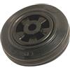 Ruota in gomma intera con cerchione in plastica 125x37x15 mm
