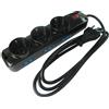Presa multipla 9 prese diverse cavo 1,5 m interruttore nero