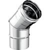 Curva a 45° diam. 80 acciaio inox sp.0,5 mm - mono parete