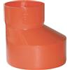 Aumento conico eccentrico in PVC arancione Ø 100 - 125 mm