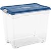 Contenitore in plastica Cadiz 38x58x49 cm XL trasparente/blu