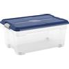 Contenitore in plastica Cadiz 38x58x27 cm L trasparente/blu