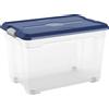 Contenitore in plastica Cadiz 38x58x37 cm XL trasparente/blu