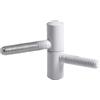 Cerniera anuba in acciaio Hettich Ø 15 bianco 2 pz