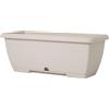 Fioriera da esterno Terrae Midi in plastica bianco pietra 65x25x21 cm