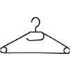 CMI Grucce per abiti in plastica nera 41 cm 10 pz