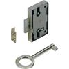 Hettich Serratura avvitabile a ridosso acciaio nichelato 60x33,8x8,7 mm