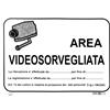 Targa "Area videosorvegliata" 25 x 35 cm