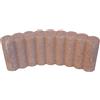 Cordolo bordo curvo in cemento 50x6,5x20 cm grigio beige
