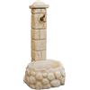 Altro Fontana da giardino Savona in cemento nocciola H 92 cm