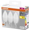 Lampadine LED E14 forma a candela Osram bianco caldo 3 pz