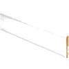 Battiscopa in legno impiallacciato bianco laccato H 6 cm