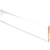 Battiscopa in legno impiallacciato bianco laccato H 8 cm