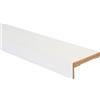 Coprifilo liscio impiallacciato bianco H 7 cm con aletta