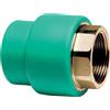 Altro Manicotto dritto FF in PP verde inserto in ottone filettato Ø 1/2" x 20 mm