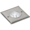 Faretto calpestabile Walk a LED acciaio quadrato 8 cm x 8 cm x 10 cm