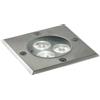 Faretto calpestabile Walk a LED acciaio quadrato 12 cm x 12 cm x 15 cm
