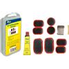 Kit riparazione per bicicletta con mastice, 8 pezze e carta abrasiva