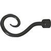 Terminale per bastone tenda Hook nero Ø 2 cm 1 pz