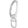 Anello piatto Ø 4 cm con gancio per bastone tenda Ø 2 cm bianco 10 pz