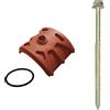 Kit fissaggio per colmo lastra tegola terracotta 10 pz