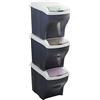 - Set 3 pattumiere per raccolta differenziata Poker Tris 60 l col assortiti
