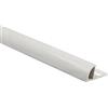 Profilo terminale a quarto di tondo in PVC bianco lucido 8 mm x 2,5 m