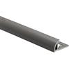 Profilo terminale a quarto di tondo in PVC opaco grigio scuro 8 mm x 2,5 m
