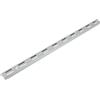 Cremagliera doppia in alluminio 2000 mm argento
