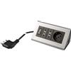 Presa multipla 3 prese diverse cavo 2 m e con interruttore nera