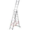 Scala trasformabile in alluminio Modula tripla 3x7 gradini P max 150 kg