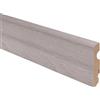 Battiscopa in MDF con passacavo rivestito rovere grigio H 7 cm