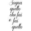 Adesivo da parete Sogna 2 fogli 15x31 cm