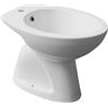 Bidet monoforo con scarico a pavimento Idro in ceramica bianco
