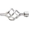 Terminale per bastone tenda in metallo Twist argento Ø 2 cm 1 pz