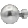 Terminale per bastone tenda Home argento opaco Ø 2 cm 2 pz