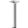 Gamba da tavolo con piastra di montaggio Hettich Ø 30 x H 200 mm bianco